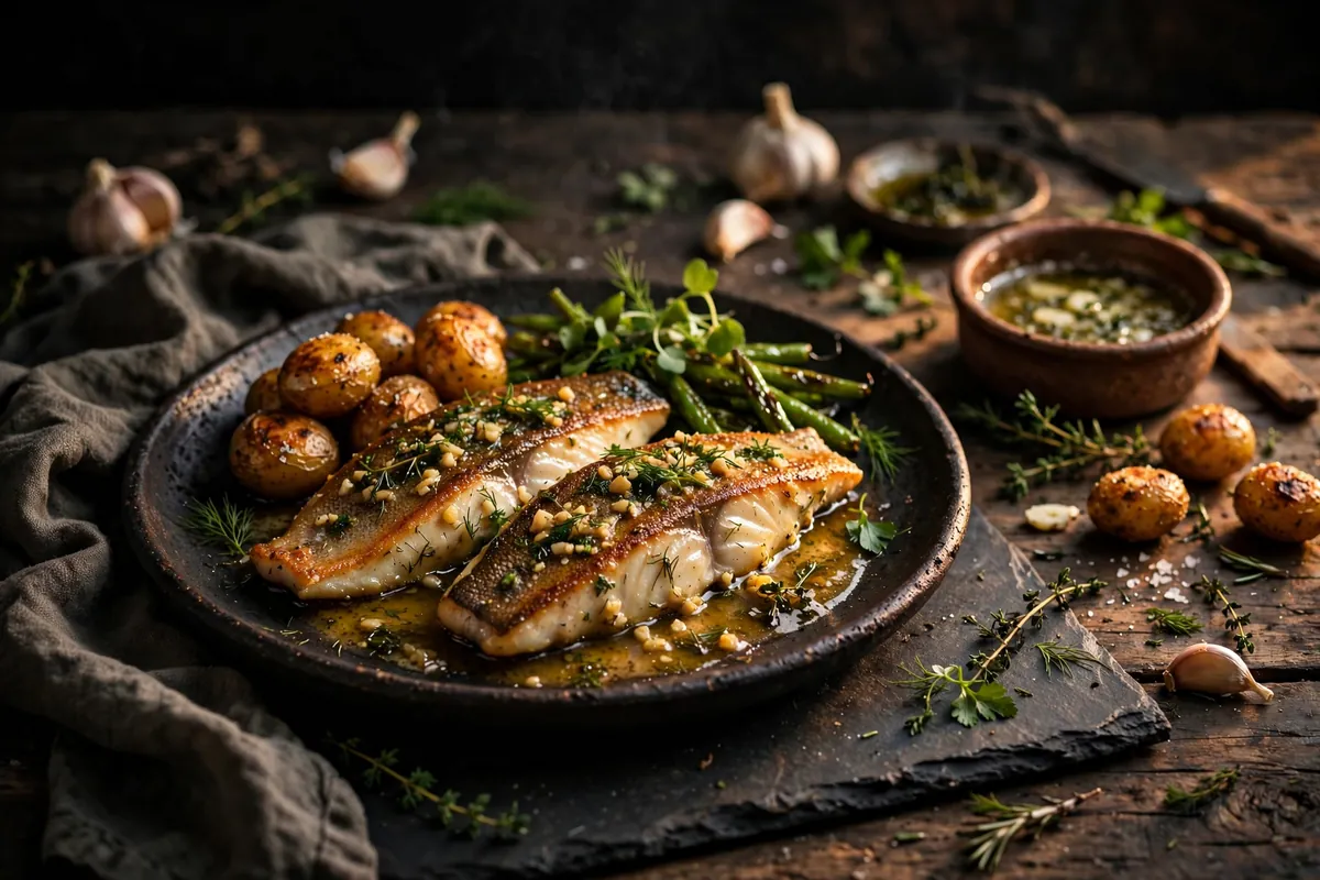 Garlic trout